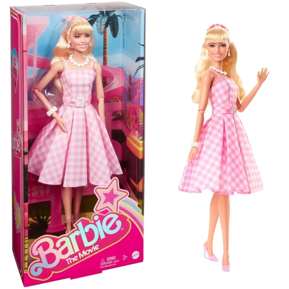 “Barbie Pink Glitter Logo” B Mattel Doll Dolly Toy Figurine Girly Feminine Studs